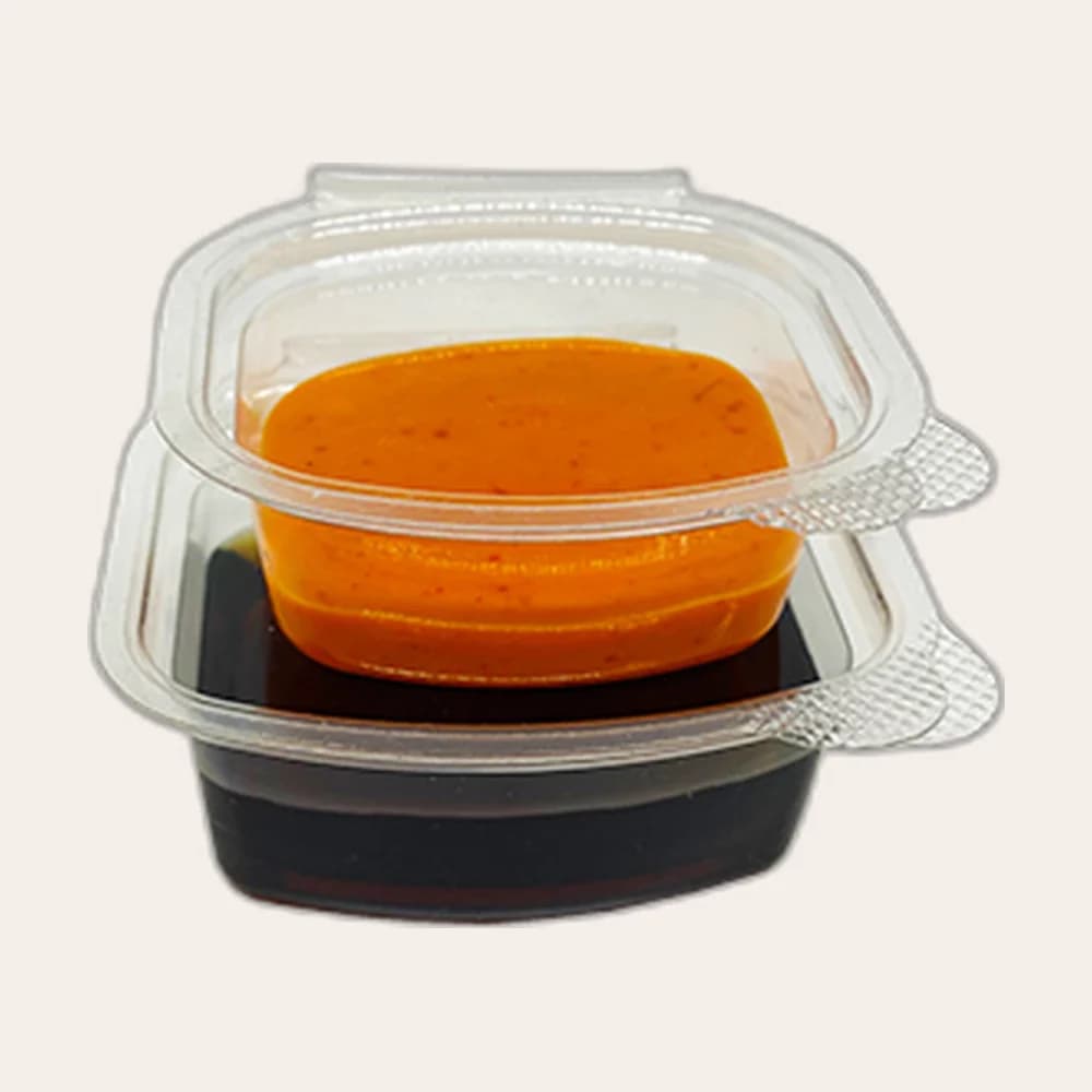 Rectangular Hinged Sauce Container 30 CC (RST-30)
