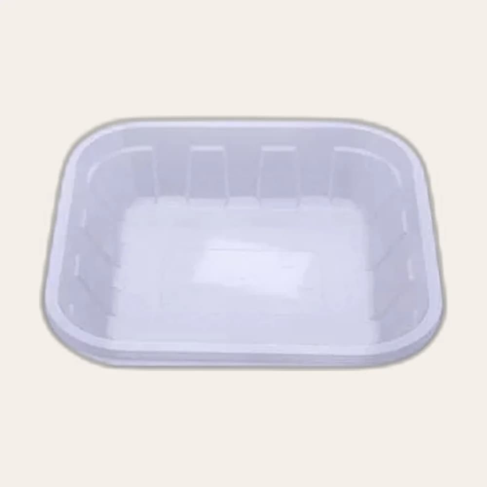 طبق 1/8 ك مسطح شفاف / اسود (PET-1)