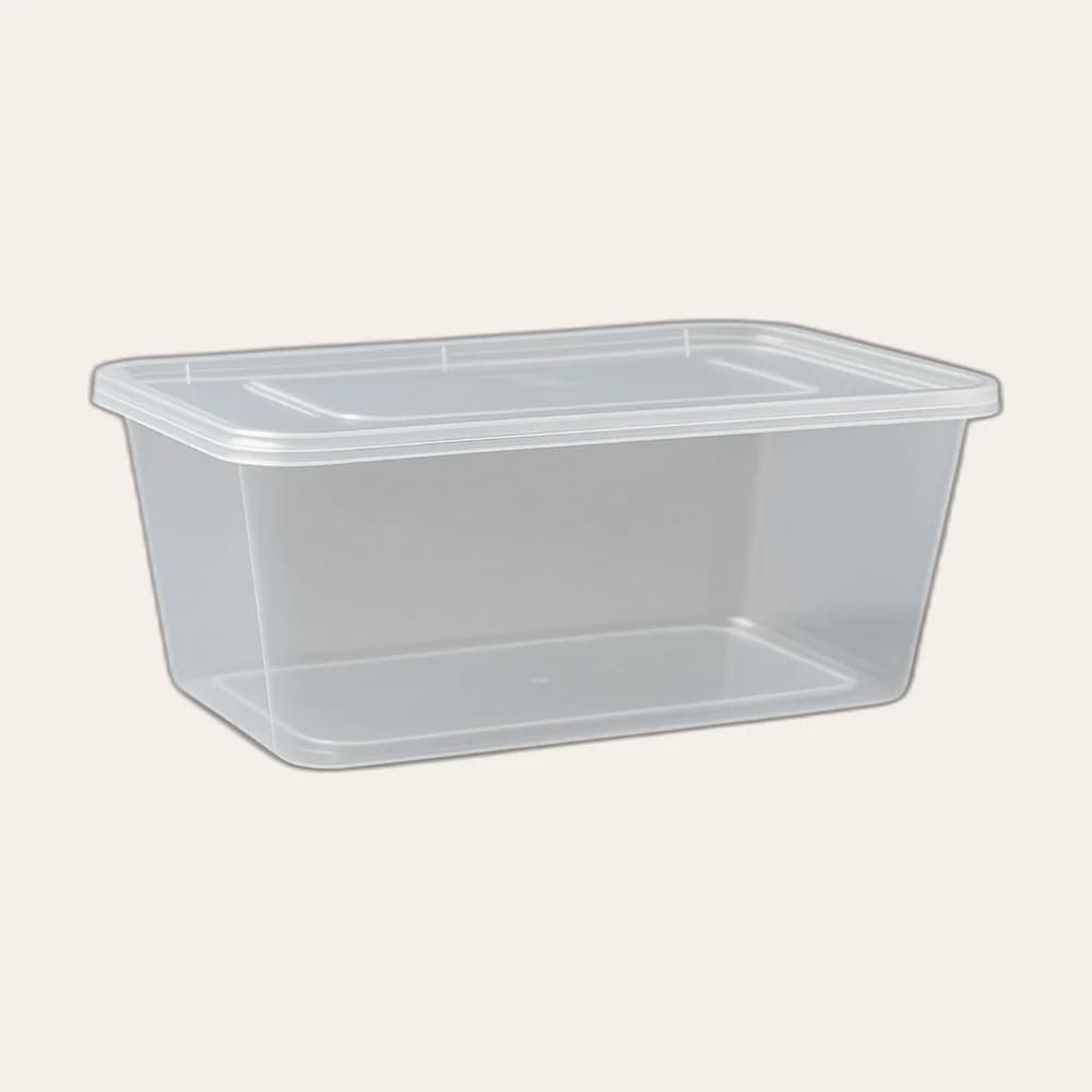 Meal Container 750ml Clear with Lid (OMW 750)