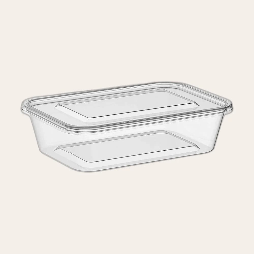 عبوة ثلاجه و ميكروويف 750 CC شفاف بالغطاء (MW 750 ml)