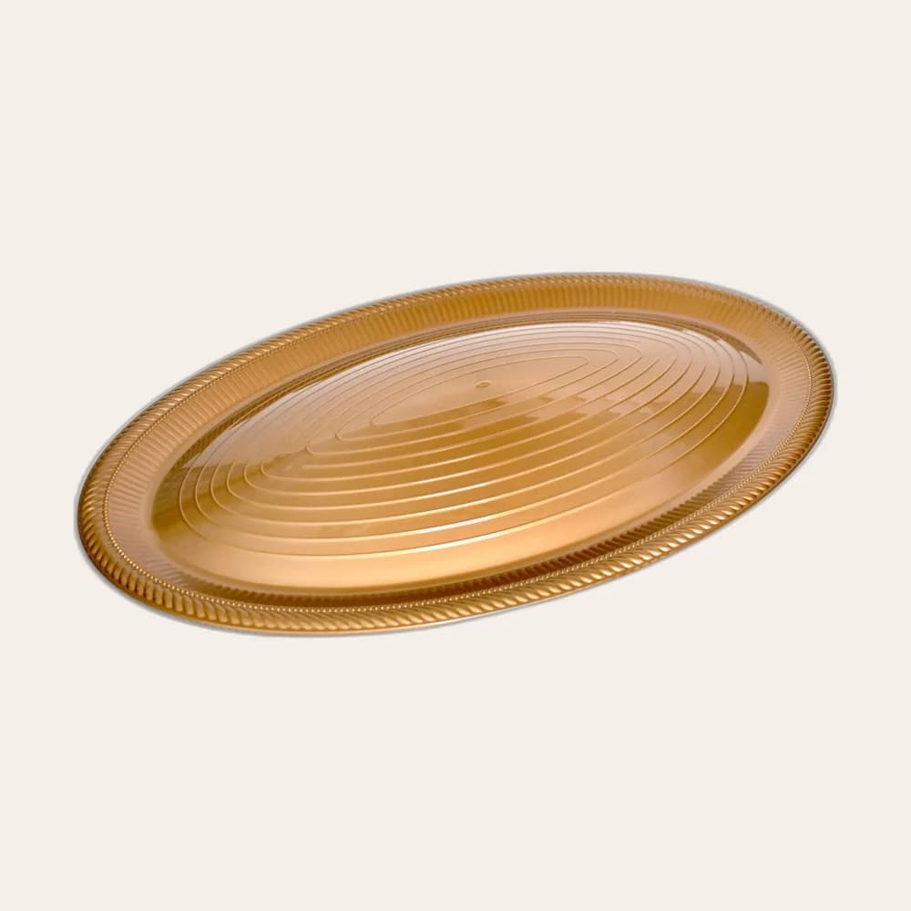 Oval Oriental Plate Clear / Black / Gold (EP5)