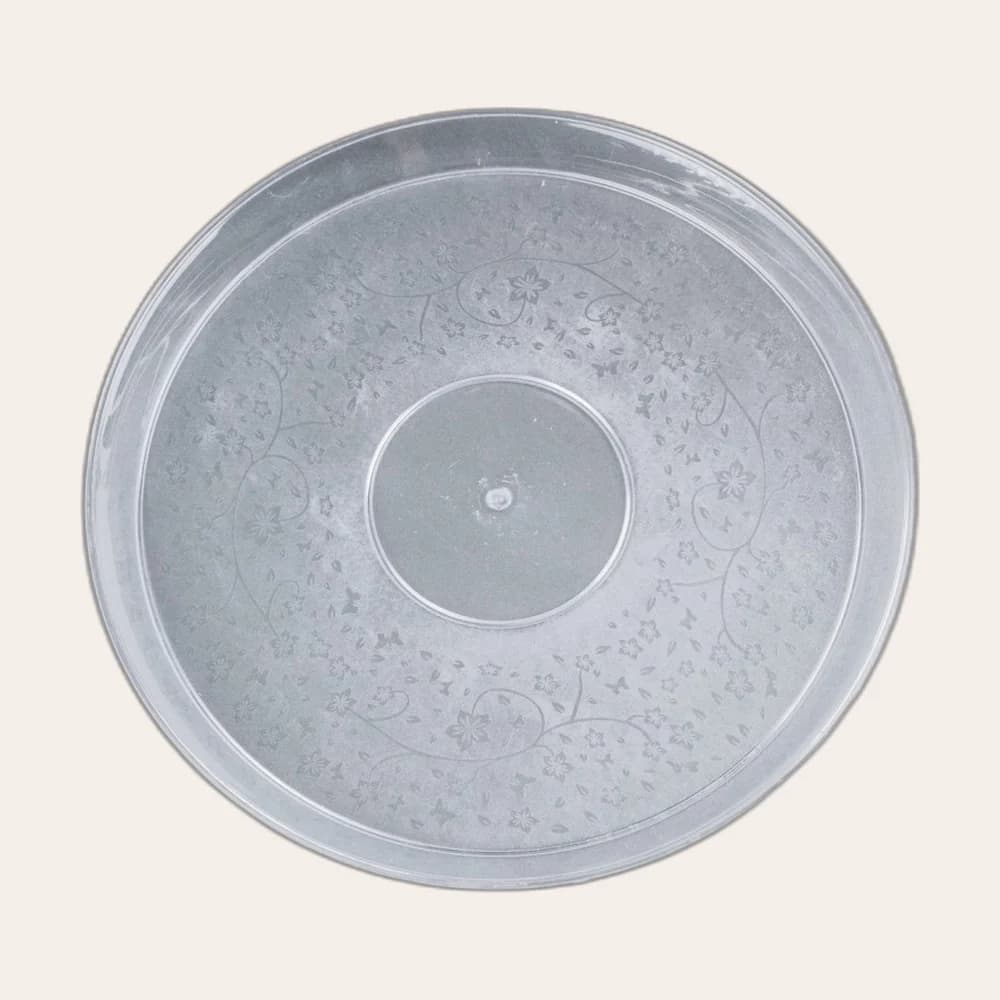 صينية مدورة سادة 33 شفاف