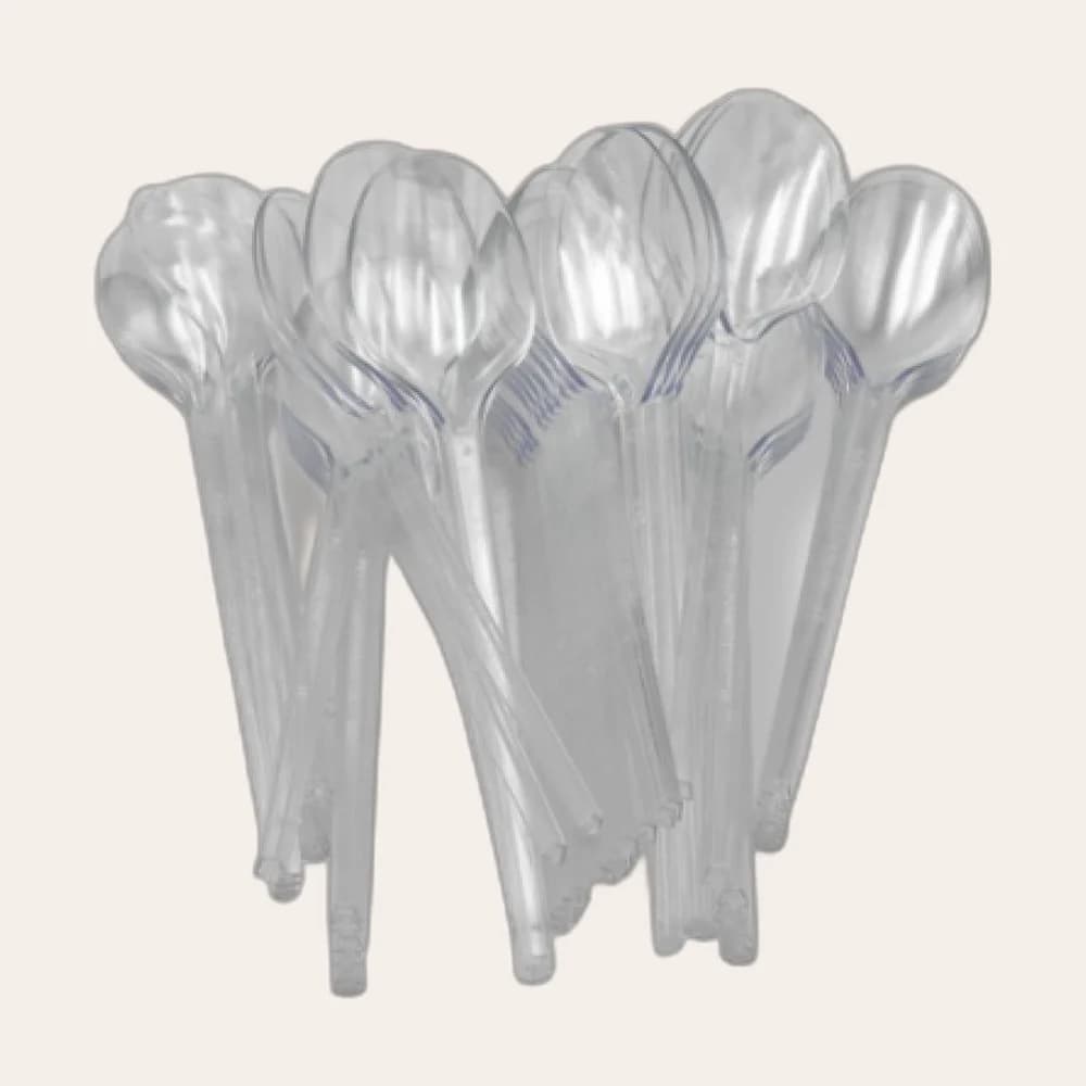 Small Italian Spoon White / Clear