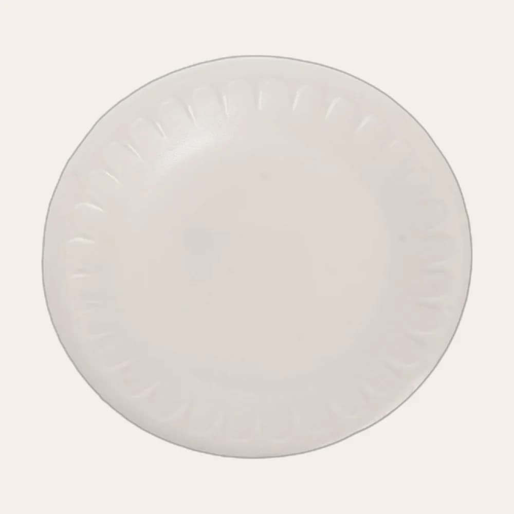 Round Foam Plate Large White (RT-2)